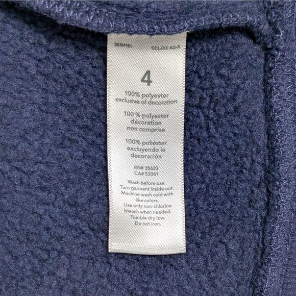 Carter’s Sweater Knit Fleece Vest Boys 4 Navy Blue Full Zip Pockets Preppy - Picture 8 of 10